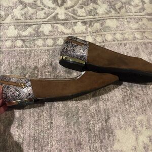 Bellini Brown Micro Snake Flats